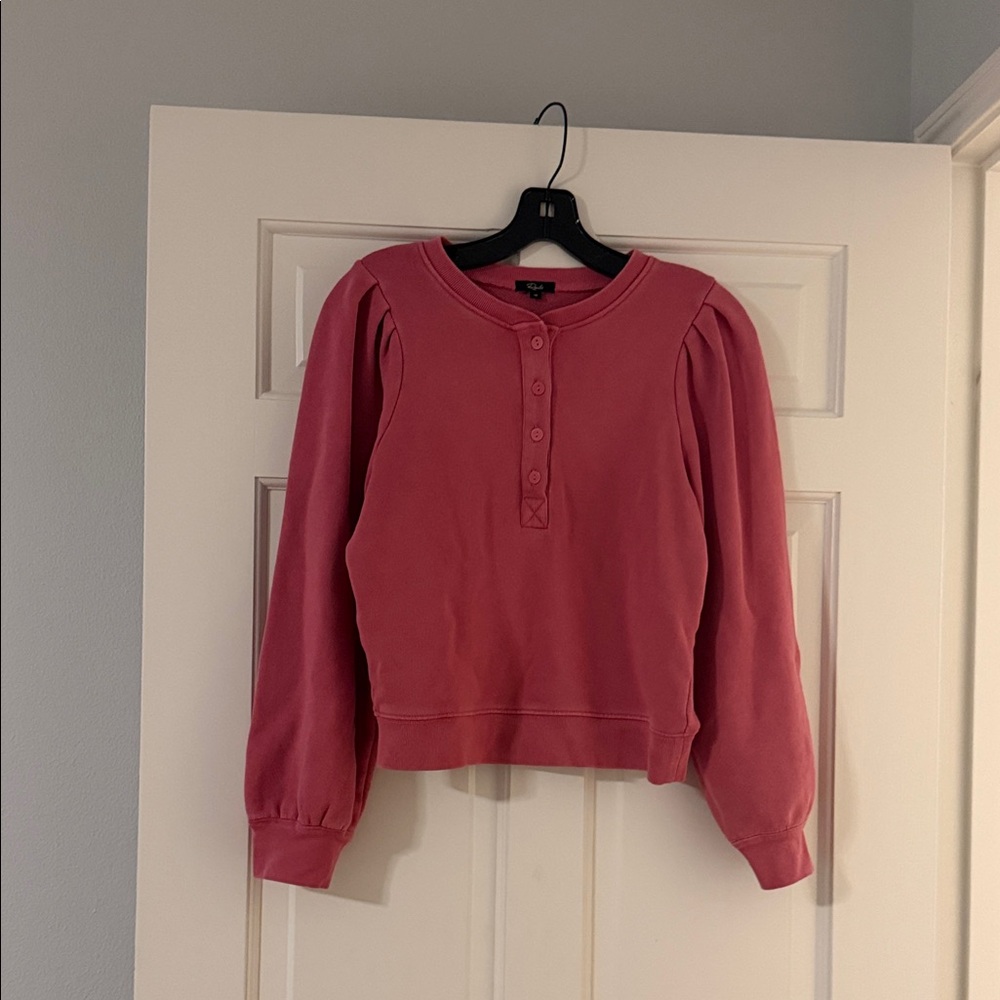 Women's Pink sweatshirt with button detail
